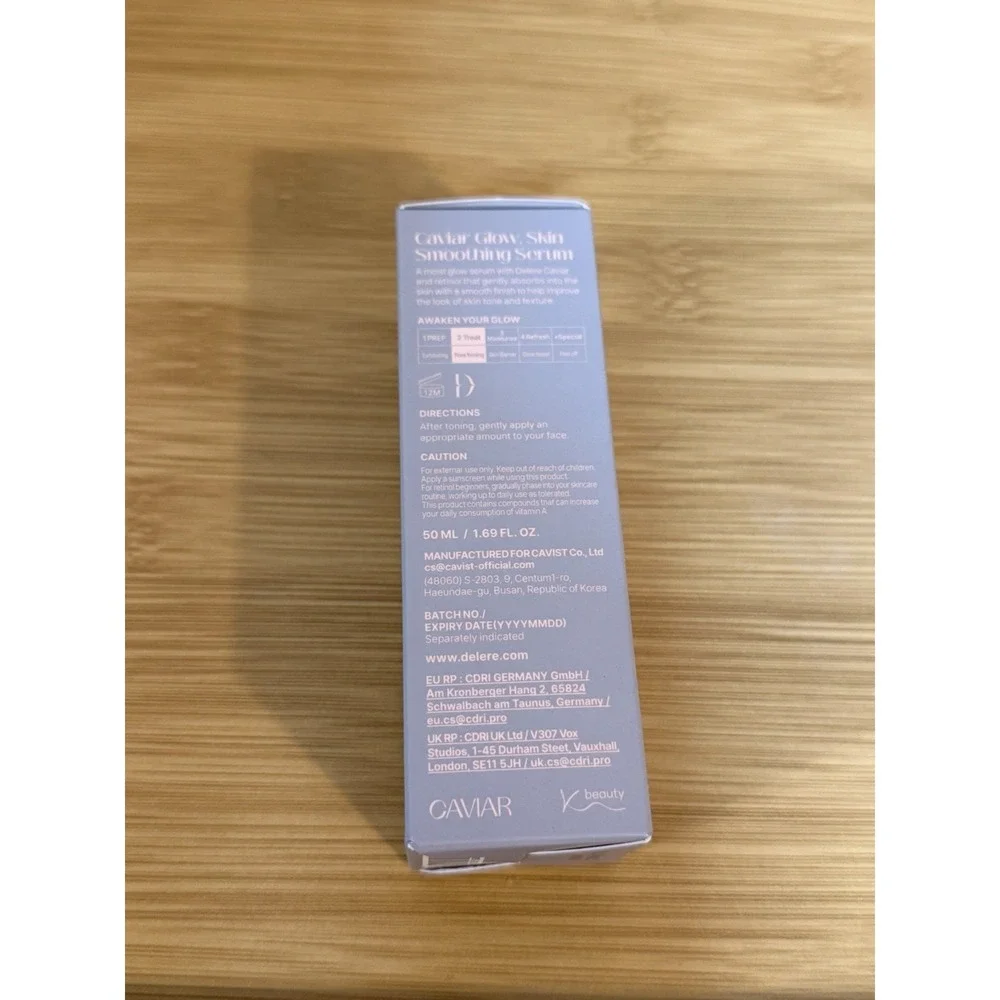 Delere‎ Caviar Glow Smoothing Serum | Caviar Collagen with Niacinamide 1.69fl Oz